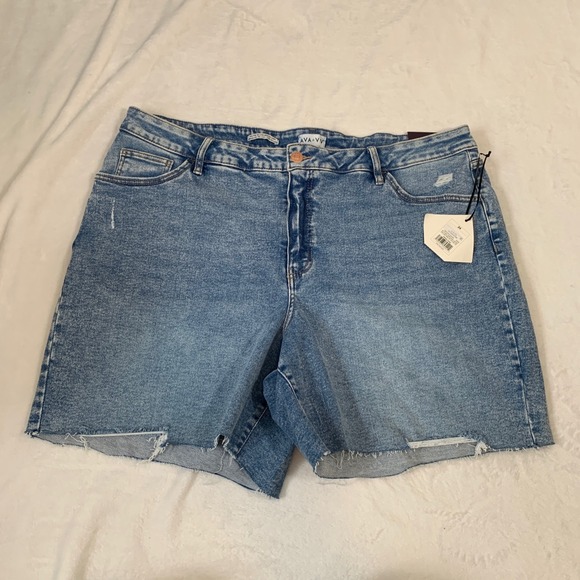 Ava & Viv Pants - NEW AVA & VIV Acid Wash Denim High Rise Relaxed Bermuda‎ Short Size 24